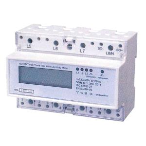 DTS155 Three-Phase Four Wires Din Rail KWH Meter with Carrier Communication