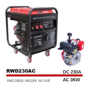 190FE Engine Arc Diesel Ac Dc Welder Generator 230A Electric start