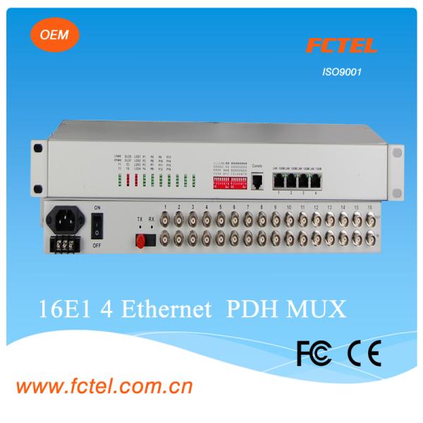 19inch 16 E1 BNC or RJ45 with 4 ports 100Mbps Ethernet PDH fiber optical