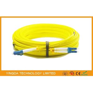 LC / UPC- LC / UPC SM Duplex Fiber Optic Patch Cord 2.0mm With Clip Zipcord