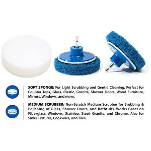4 Piece Scrub Brush Power Drill Attachments-All Purpose Time Saving Kit