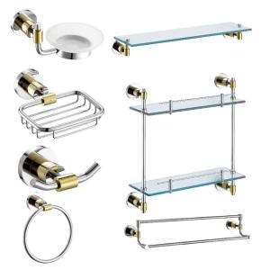 Satin Bath Accessories Mounting Kit ODM Wall Install Modern Sanitary Fittings