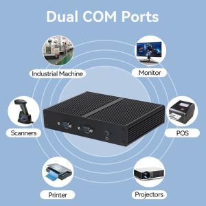 Fanless Industrial Mini PC With Intel Celeron J4125 Processor DDR3 And Dual COM