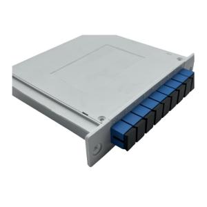 ST Connector FTTH SCAPC 1X8 Plug-in Type Fiber Optic PLC Splitter Lgx Cassette