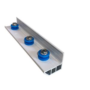 White / Black / Transparent Wire Colour Aluminium Rail Track With Customizable
