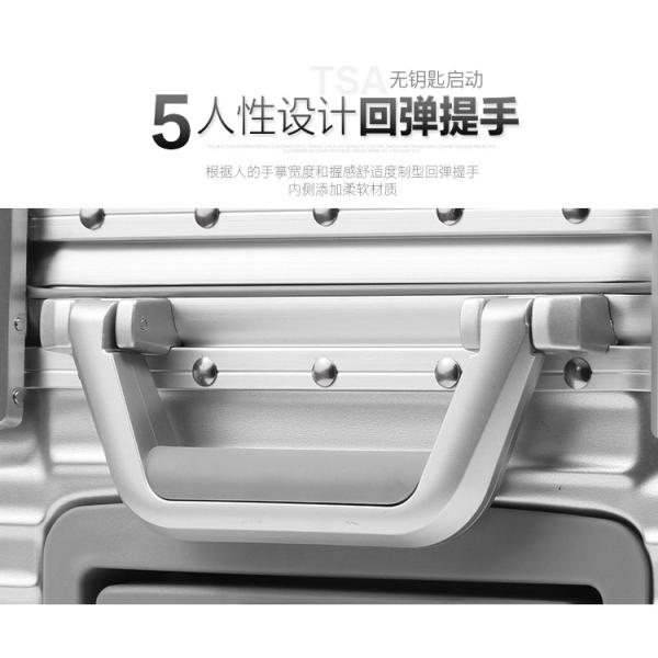 18 inch Multifunctional Trolley Suitcase with Password 17 Business Aluminum Frame for Men and Women