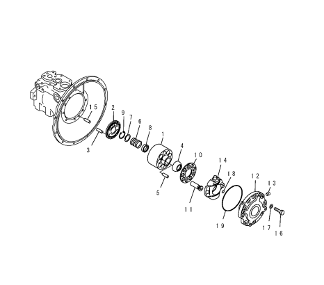 Hitachi Hydraulic Spare Parts 708-1W-00131 For HPV75 PC60-7 PC75UU