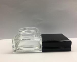 China Square 30g 50g Glass Cosmetic Jars Skincare Packaging Cream Bottle on sale