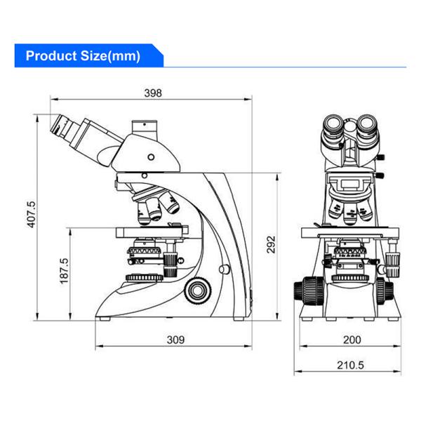 LED 40-1000x Compound Optical Microscope A12.2603 Biological Research Trinocular Lab Microscope