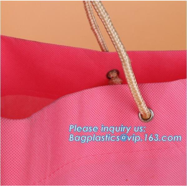 promotion advertising gift shopping bag laminated non woven bag with webbing