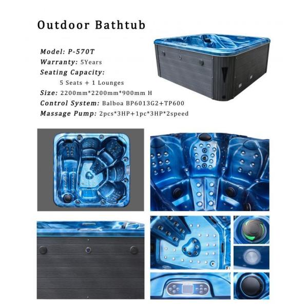 Luxury 6 Persons Hot Tubs For Outdoor Acrylic Spa Pools With Massage Function Jacuzzier Swim Spa For Family