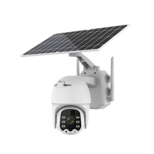 Outdoor PTZ 1080P 2 Way Audio Surveillance Cam Solar Power Wifi Sim Card Solar