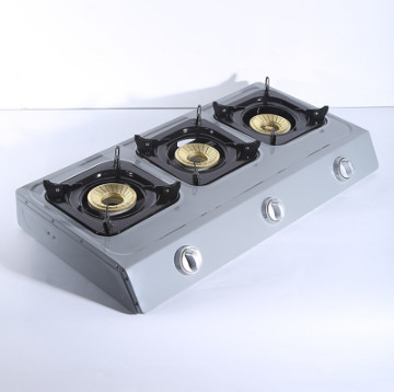 Factory supply stainless steel household kitchenware three-eye gas cooker