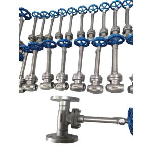 Cheap DJ61F-50P Cryogenic Globe Valve with PTFE Seal for -196°C to +80°C Applications and 5.0Mpa Maximum Pressure in 3/8''-4'' Size for sale