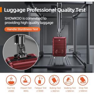 Luggage Sets Expandable PC+ABS Durable Suitcase Double Wheels TSA Lock 3pcs Red