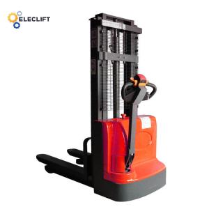 Rubber Wheel Full Electric Straddle Pallet Stacker Load Capacity 2000kg