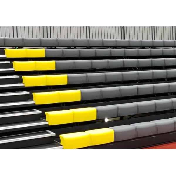 Quality Mobile Telescopic Tribunes With Plastic Bench Seats For Indoor Basketball wholesale