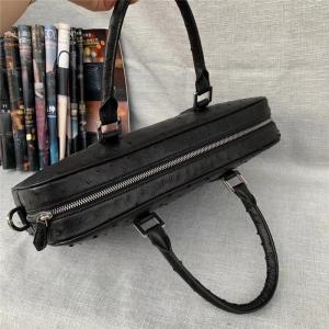 Authentic Exotic Ostrich Skin Businessmen Briefcase Large Shoulder Bag Genuine