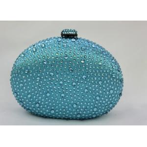 Hot - Fix Round Shape Rhinestone Evening Bags Multi Color With Crystal Closure
