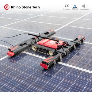 Remote Control Solar Panel Cleaning System Crawler Robot for PV Power Dust