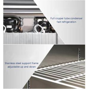 0-8 Degree 2 Door Upright Refrigerator Freezer Side By Side Stainless Steel 400