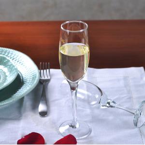 210ml 7Oz Champagne Goblet Wine Glass With Elegant Stem And Narrow Bowl