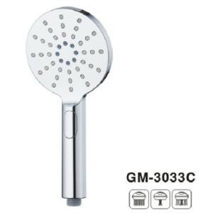 Roundface Handheld Bathroom Shower Head Polished Chrome With Touch Button