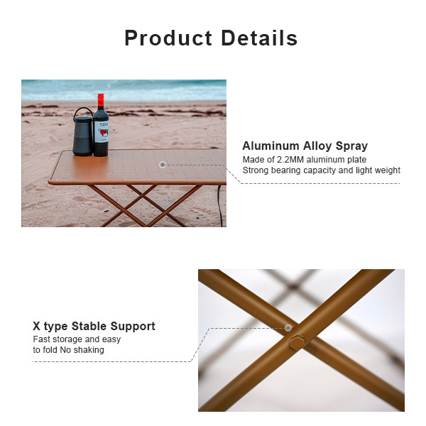 Lightweight Aluminum Fold Up Camping Table With Collapsible Legs Alu Tactical Table