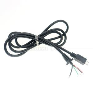 Custom Data Charging Shiled Micro Usb to Open Tinned Wire End Pigtail Power