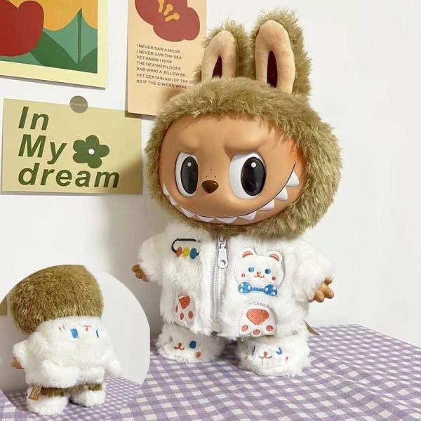 High Quality 15cm doll cloth Sweater Toy Cloth Colorful Suit Set Labubu Cartoon Dress