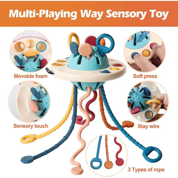 silicone pull string activity toy