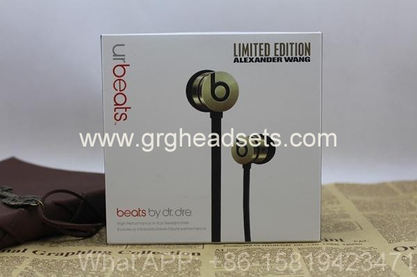 Beats Alexander Wang gold urbeats Ear Phones with 1:1 Original with Sseal Box
