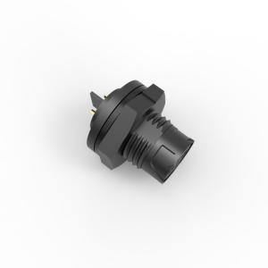 IP67 Panel Mount Waterproof Connector Female Pin Threaded Welded 3 4 Core Socket