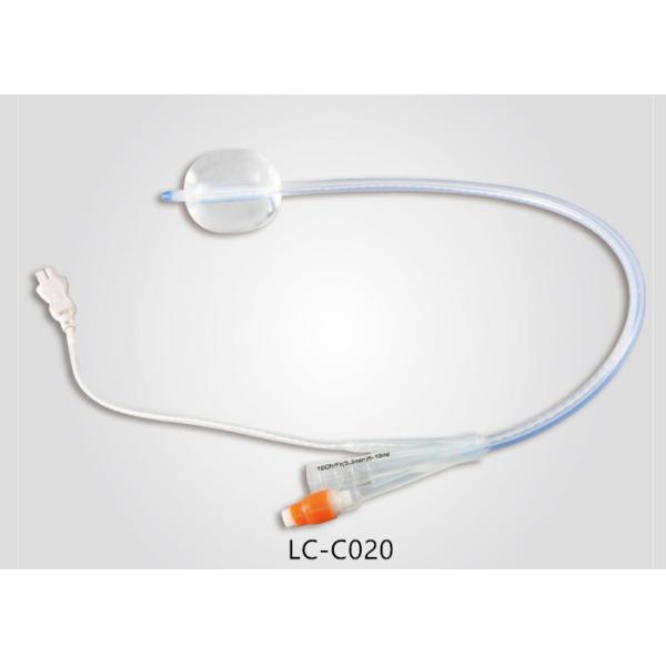 Quality 8 - 26 Ch Disposable Medical Supplies , 3 Way Silicone Foley Catheter For Irrigation wholesale