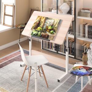 White Wood PC Game Computer Table for Boss Manager Office Manual Height