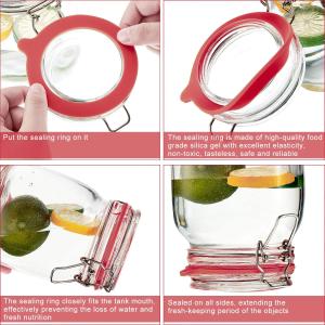 Red Color Gasket Rubber Seal Non Toxic Waterproof For Jars Container