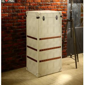 Retro Vintage Leather Storage Steamer Trunk With Drawer Chest Full Handcrafted