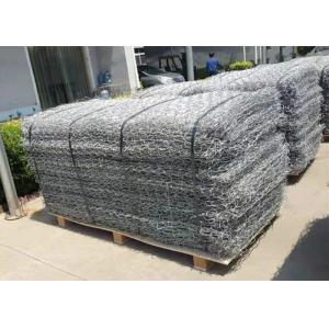 Flood Control 6 X 8 Cm Hole Gabion Mesh Basket Galfan Coated Metals