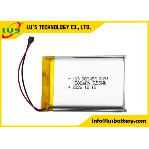 Lithium Polymer Battery 1500mAh 5.55Wh LP803450 1500mAh 3.7V Rechargeable Li