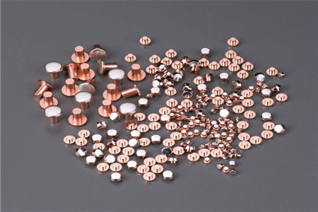 Quality ISO9001 Approved High Quality Fine Silver Electrical Contacts / Copper Rivet Fixed wholesale