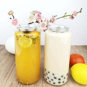 China 700ml Clear PET Bottles With Can Lids For Essential Oils Beverages on sale