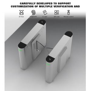 HCW Flap Barrier Turnstile with 15mm Plexiglass Door Wings 4 Pairs Infrared