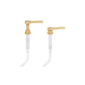 Gold Sauce Dispenser Pump 38-400 15cc and 30cc with Curved straw GOLD SAUCE