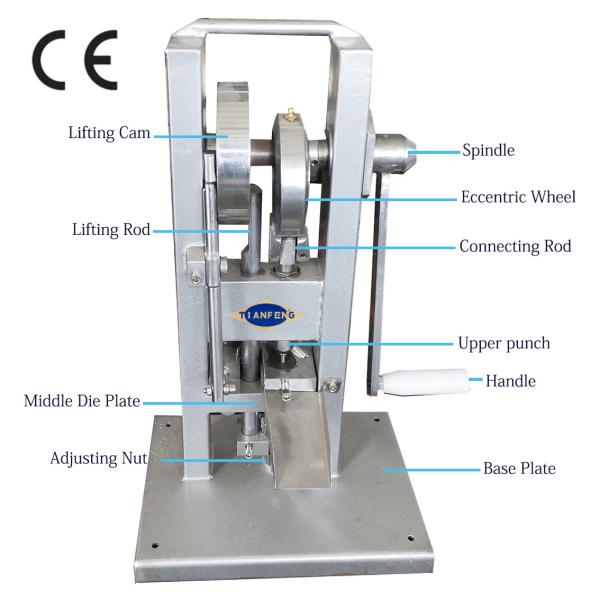 Quality 2000pcs/H Labarotary Single Tablet Punching Machine , Powder Pill Maker wholesale