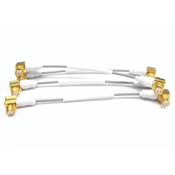 SMP Female Right Angle RF Cable Assemblies For Mobile Communication Cable