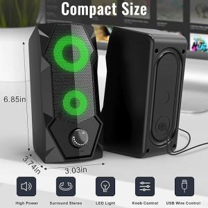 Portable USB Power 2.0 Laptop Woofer Speaker System With Active Mini Design And