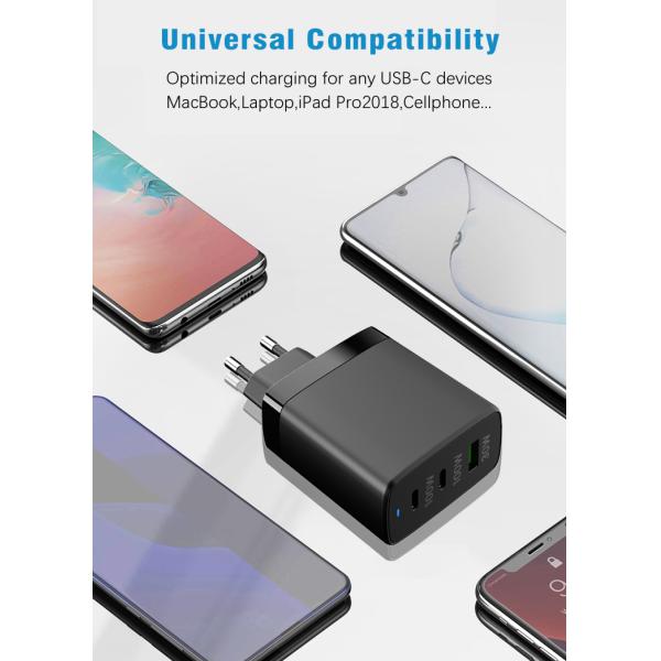 100W GaN Fast Charger 2 PD 1.5A QC3.0 USB Charger