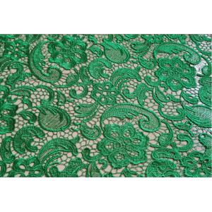 100% Polyester Water Soluble Embroidery Fabric Green Color