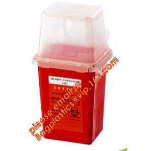 Medical plastic wall mounted bracket and holder with gloves box for 5qt sharps