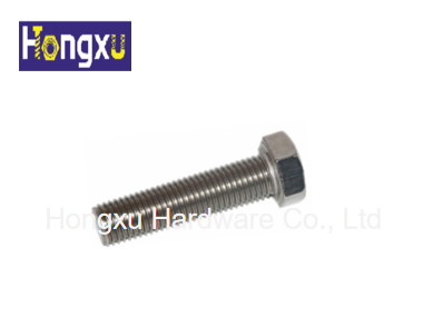 Quality SS304 Stainless Steel DIN933 Hex Bolts , External hexagon bolt stainless steel full thread external hexagon screw wholesale